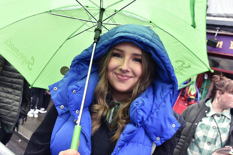 Amber Kelly pictured at the St Patrick's Day parade in Gorey. Pic: Jim Campbell