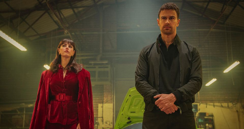 Kaya Scodelario and Theo James in The Gentleman. Photo: Netflix