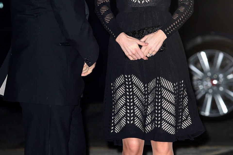 chinese dress ladies Kate Middleton Black Velvet Elegant Long Red Carpet Evening Dress main image 0