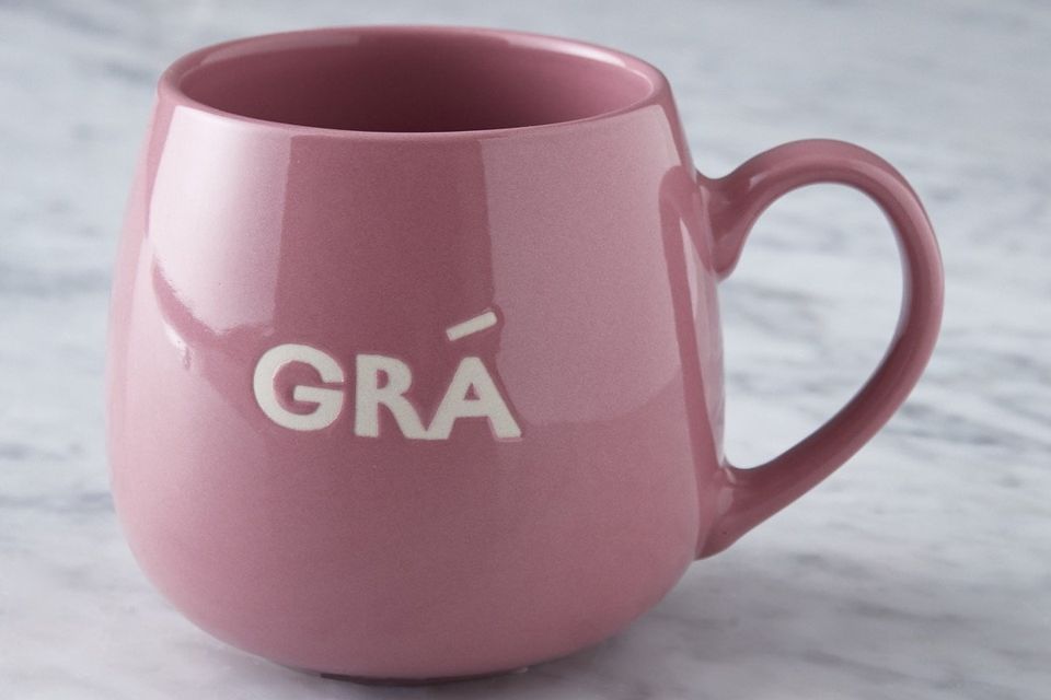 Helen James's homeware range for Dunnes Stores often uses the language for its labels and slogans