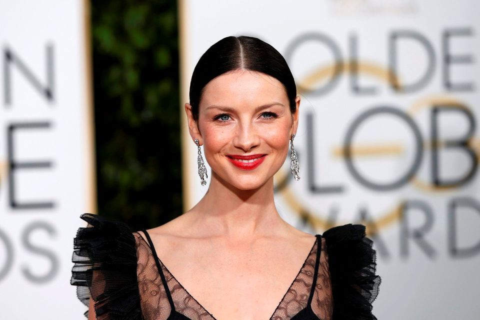 Actress Caitriona Balfe arrives at the 73rd Golden Globe Awards in Beverly Hills, California January 10, 2016.  REUTERS/Mario Anzuoni