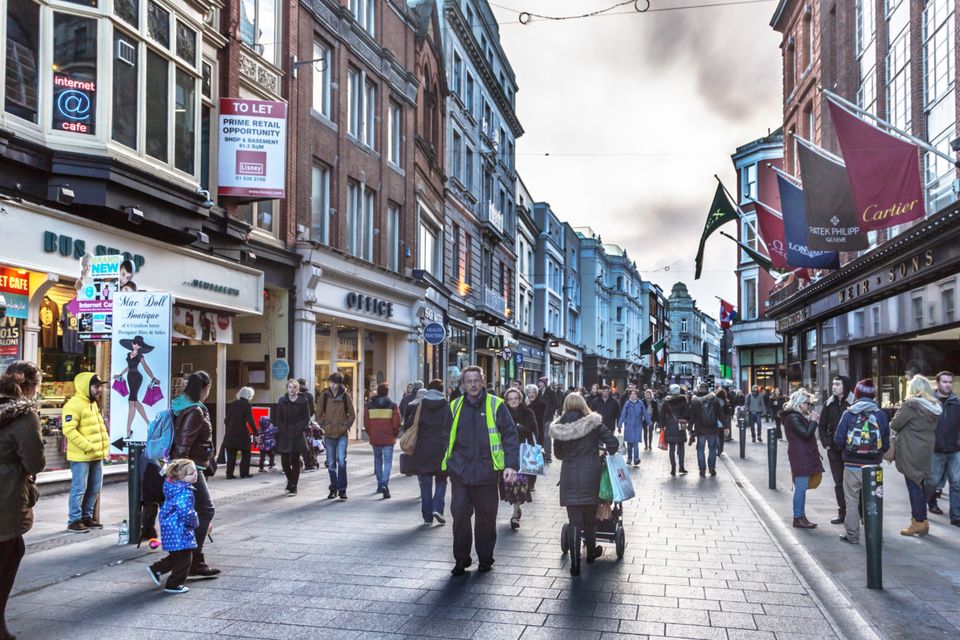 Grafton Street ranks internationally while the vacancy rate in Ireland’s other cities is now falling