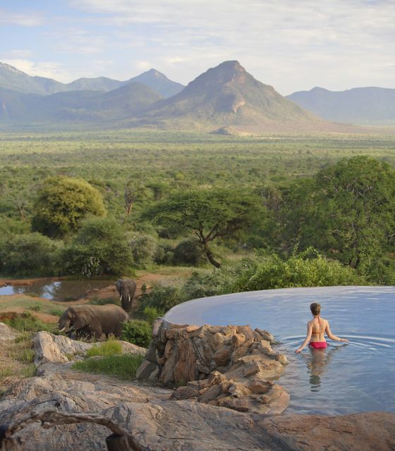A view of the Mathews Range from the community-focused Sarara Xamp in Kenya. PA Photo/Sarara.