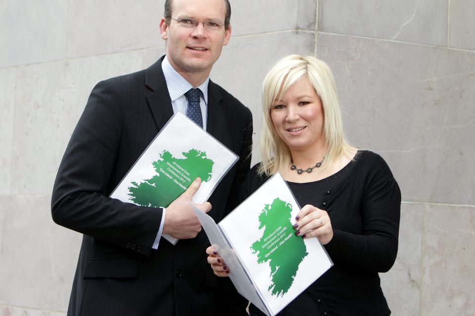 Agriculture ministers Simon Coveney and Michelle O'Neill