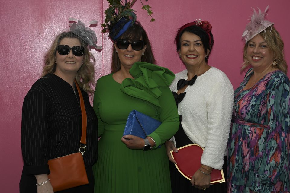 Sarah Barry, Joanne King, Susan Wilson and Brid Madden at the Punchestown Races. Photo: Barry Hamilton