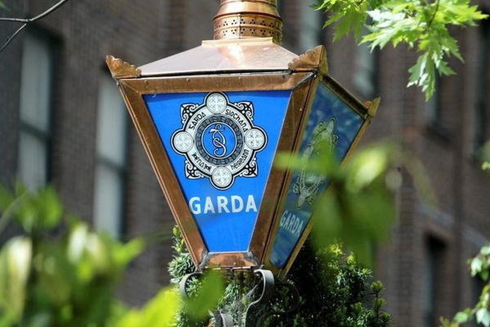 Garda station. Stock image