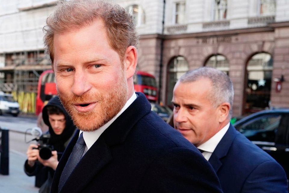 Prince Harry arrives at the Royal Courts Of Justice Photo: Jordan Pettitt/PA Wire