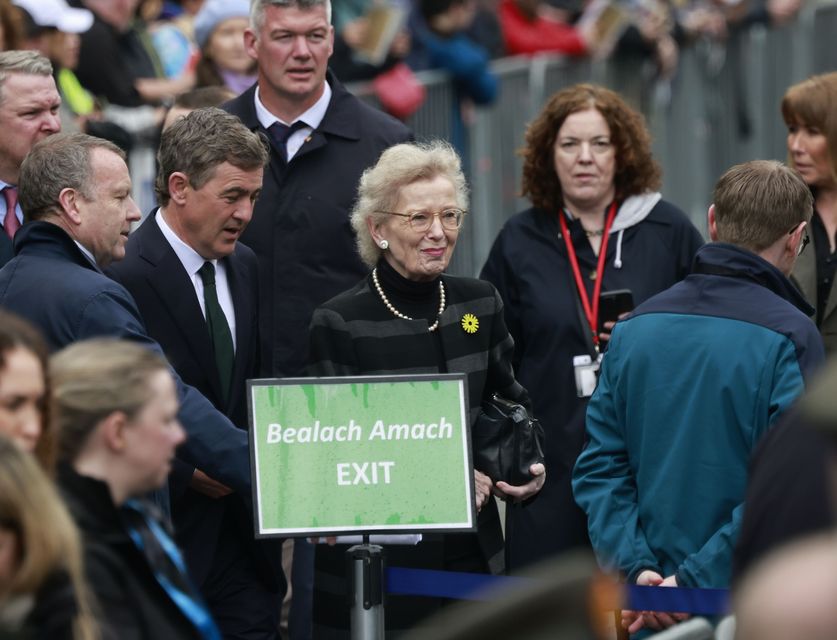 20/4/25 Past President Mary Robinson at the 1916 Easter Rising Commemoration at the GPO in Dublin.Picture: Arthur Carron/Collins