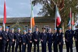 thumbnail: Minister James Browne, Garda Commissioner Drew Harris and gardaí stationed in Cyprus on peacekeeping duties.