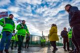 thumbnail: PNA members working in the ambulance service picketing at the Dublin South central ambulance station on Davitt Road, Dublin Pic: Mark Condren