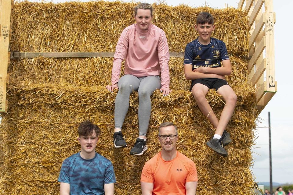 07/05/2023. Pictured at Gusserane Fittest Family are Cillian Browne, Ken Browne, Elaina Browne and Ryan Barron. Photograph: Patrick Browne