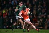 thumbnail: Armagh's Aidan Forker is tackled by Meath's Eoghan Frayne during their Allianz FL Division duel at BOX-IT Athletic Grounds last February. Photo: Ben McShane/Sportsfile