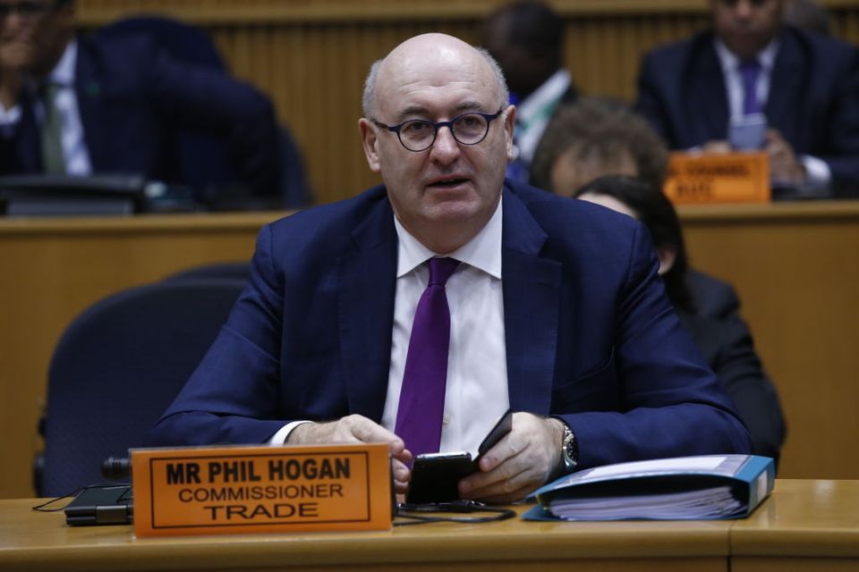 Former EU Trade Commissioner Phil Hogan. Photo: Getty