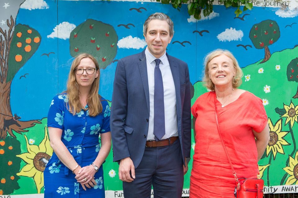 Minister Simon Harris pictured with Alison Gapert and Ger Columb at the National Learning Centre in Bray