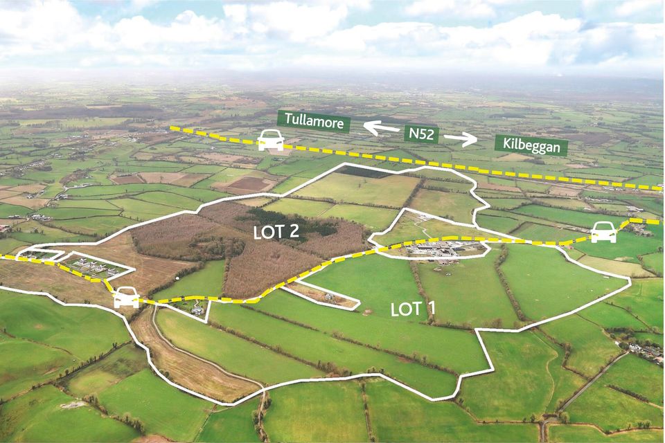 Location: This 458ac farm at Rostalla, Kilbeggan adjacent to the Kepak plant was bought as an entire after auction for a figure in excess of €4.5m .