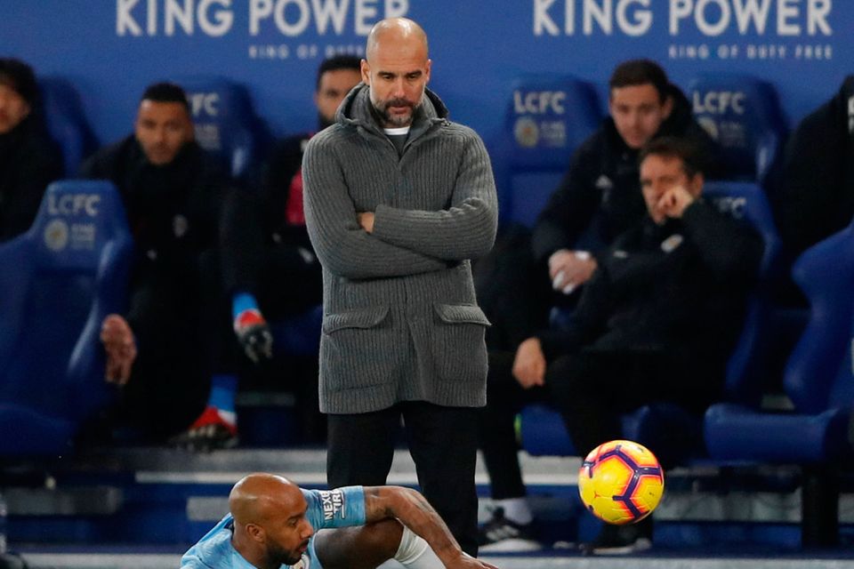 WORRYING TIMES: Pep Guardiola needs to bolster his tired-looking Manchester City squad
in the January transfer window. Photo: Action Images via Reuters