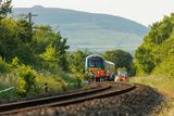thumbnail: Gardaí near the scene of the train accident at Collooney, Co. Sligo. Photo: James Connolly