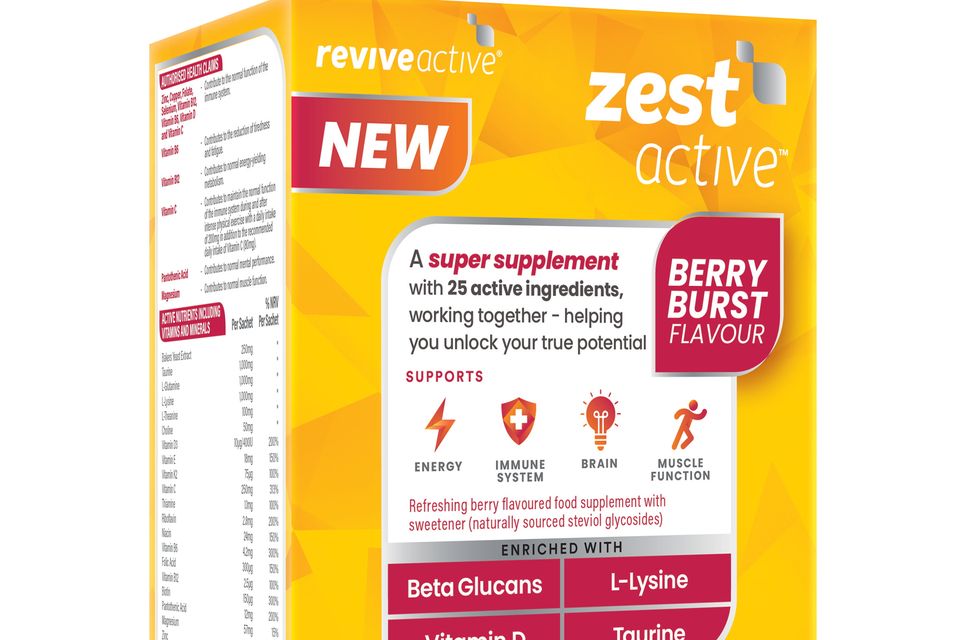 Zest Active Berry Burst, €34.95 for one-month supply, available nationwide