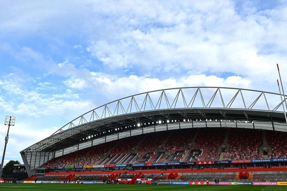 Pres Cork completed a senior/junior double at Thomond Park this afternoon. Image: Sportsfile.