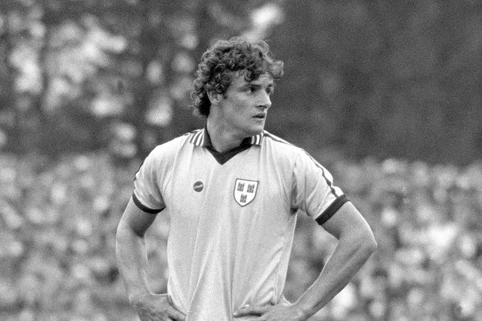 Dublin's Kevin Moran during the Leinster 1981 SFC semi-final against Laois. Photo: Ray McManus/Sportsfile