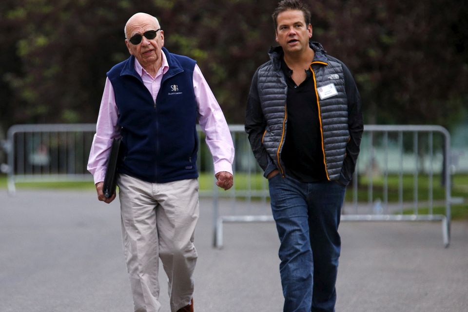 Rupert Murdoch and his son Lachlan who will succeed him.