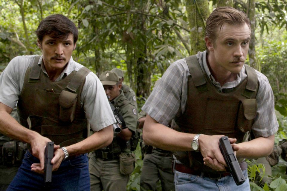 Boyd Holbrook and Pedro Pascal in 'Narcos'