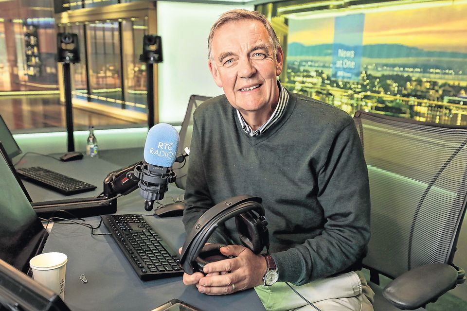 Bryan Dobson photographed in the RTE News at One radio studio. Bryan is retiring after 37 years. Picture: Frank McGrath