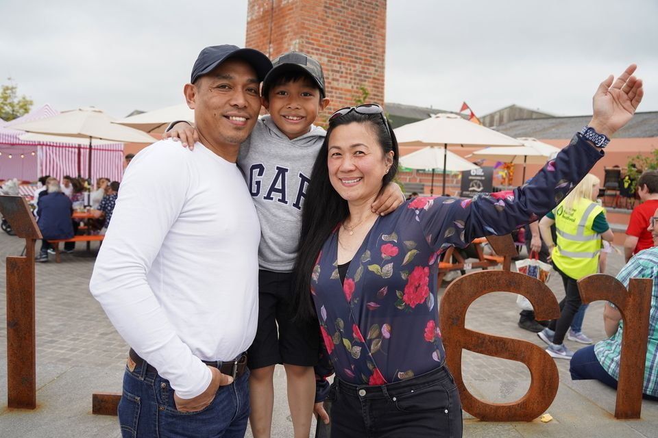 Joel, JC and Danna Carbonel enjoying last year's Tralee Food Festival. Photo by Mark O'Sullivan.