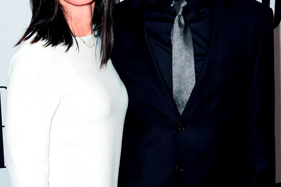 Actress Courteney Cox (L) and musician Johnny McDaid of Snow Patrol attend The 64th Annual BMI Pop Awards, honoring Taylor Swift and songwriting duo Mann & Weil, at the Beverly Wilshire Four Seasons Hotel on May 10, 2016 in Beverly Hills, California.  (Photo by Frazer Harrison/Getty Images for BMI)