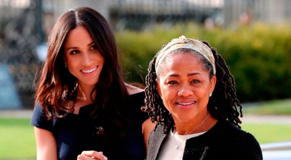 Meghan Markle arrives with her mother, Doria Ragland, to have tea with the queen