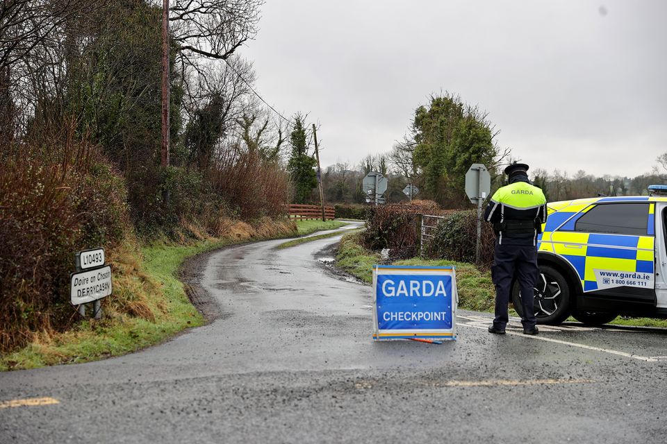 Gardaí at the scene near Ballyconnell, Co. Cavan (Picture: Gerry Mooney)