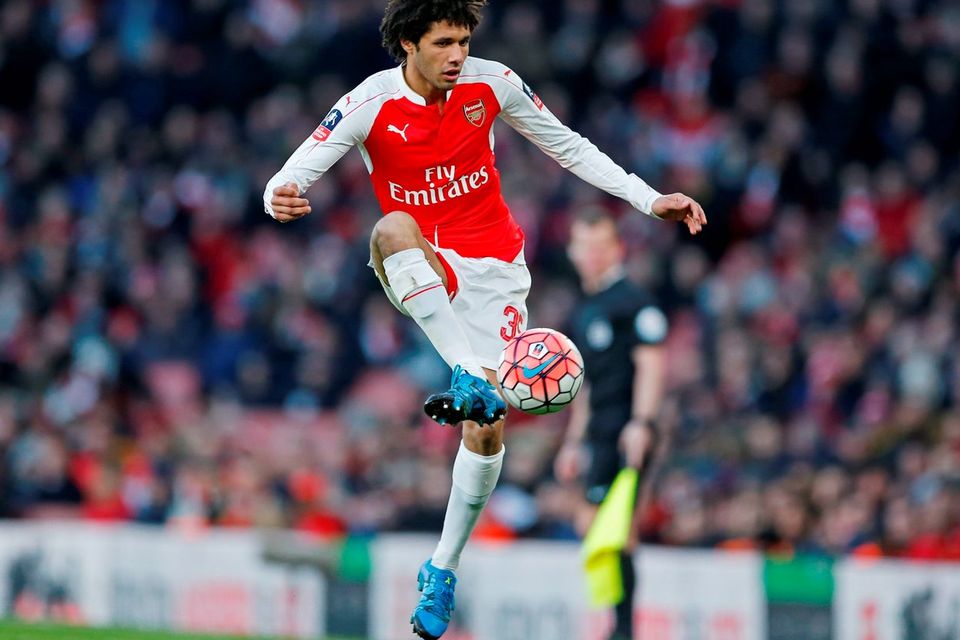 Arsenal's Mohamed Elneny in action Photo: Reuters