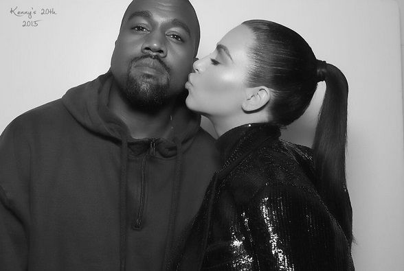 Kim Kardashian's retouched photo with Kanye West. Picture: Instagram