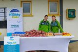 thumbnail: Sheila Kelly and Caroline Young at the Carnew Emmets Healthy Club display on Saturday afternoon. 