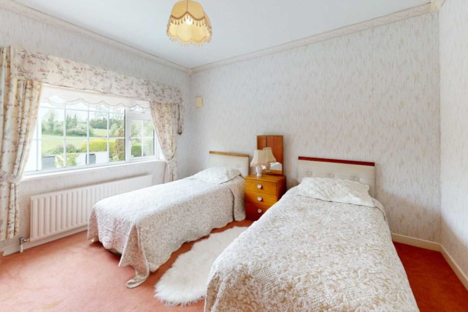 One of the bedrooms in the Ballindaggin property.