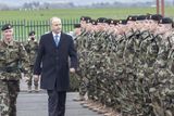 thumbnail: Minister of Defence, Micheál Martin addressed the troops during the parade (NW Newspix)