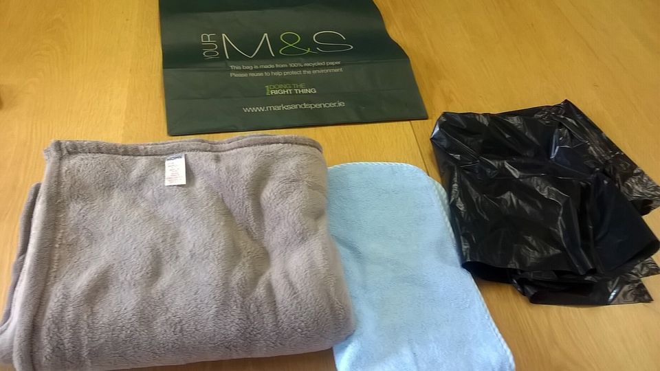 Replicas of objects found with a newborn baby who had been abandoned (Garda Press Office/PA)