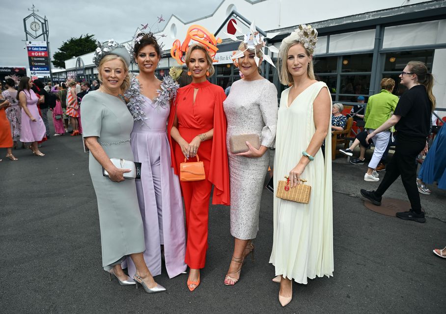 01/08/2024

Jean Browne, Tuam, Gillian Duggan, GAlway, Pamela Richardson, Galway, Carloine Downey, Tuam and Marianne Walsh, Galway enjoying Ladies Day of the Galway Races Summer Festival in Ballybrit. Photo: Ray Ryan