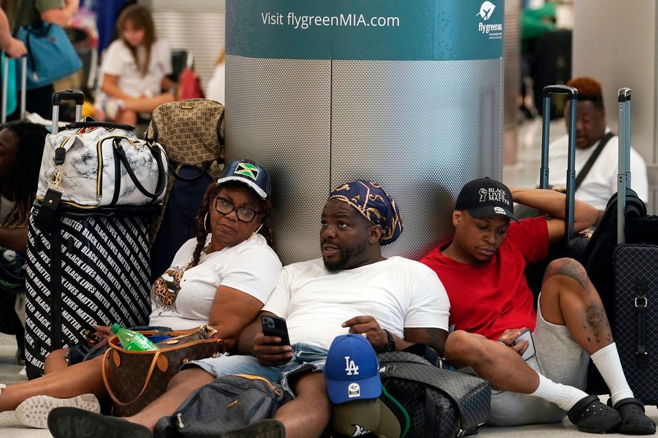 The Fourth of July holiday weekend is jamming US airports with their biggest crowds since the pandemic began in 2020 (Marta Lavandier/AP)