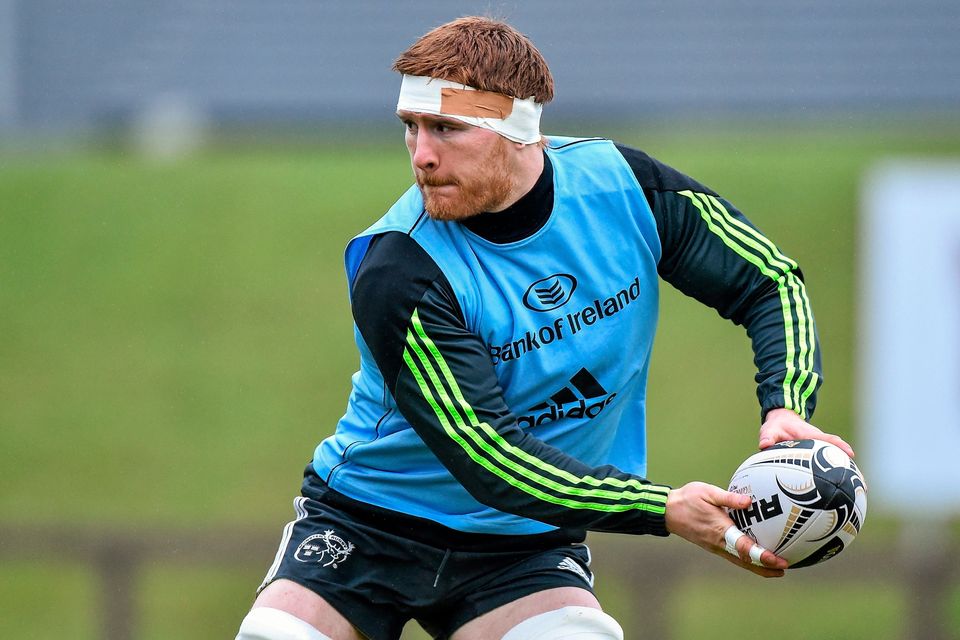 Sean Dougall training with Munster in 2014. The former back-row is an integral part of La Rochelle's coaching staff.