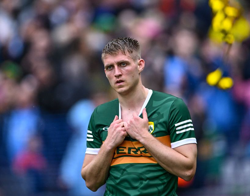 Killian Spillane of Kerry after his side's defeat in the GAA Football All-Ireland Senior Championship final Photo by Piaras &Oacute; M&iacute;dheach/Sportsfile