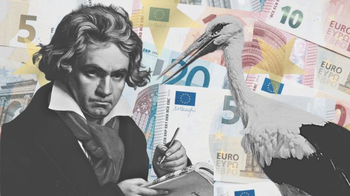 Beethoven or birds? European Central Bank to decide on series of new designs that will feature on euro banknotes