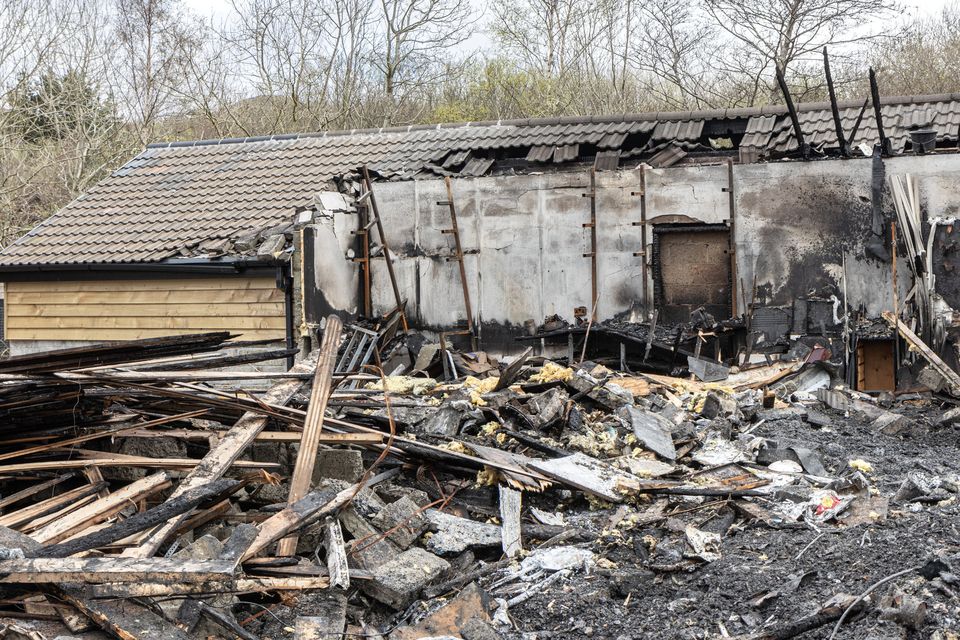 The devastating scene left behind after a fire burnt to the Bot family house to the ground on Good Friday. Photo by Michael Donnelly. 