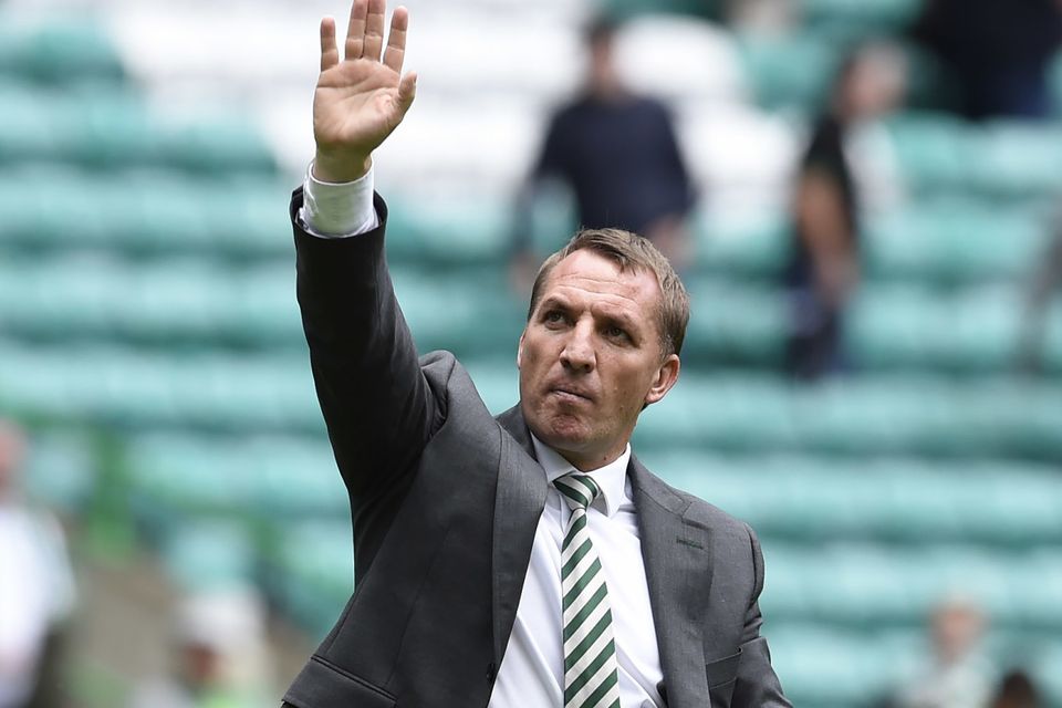 Celtic manager Brendan Rodgers, pictured, insists his former club Liverpool will determine the future of Barcelona target Philippe Coutinho