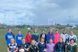 thumbnail: The participants in the North-East girls football skills test.