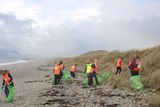 thumbnail: Litter pickers in action at Ballyteigue Burrow in Kilmore Quay.