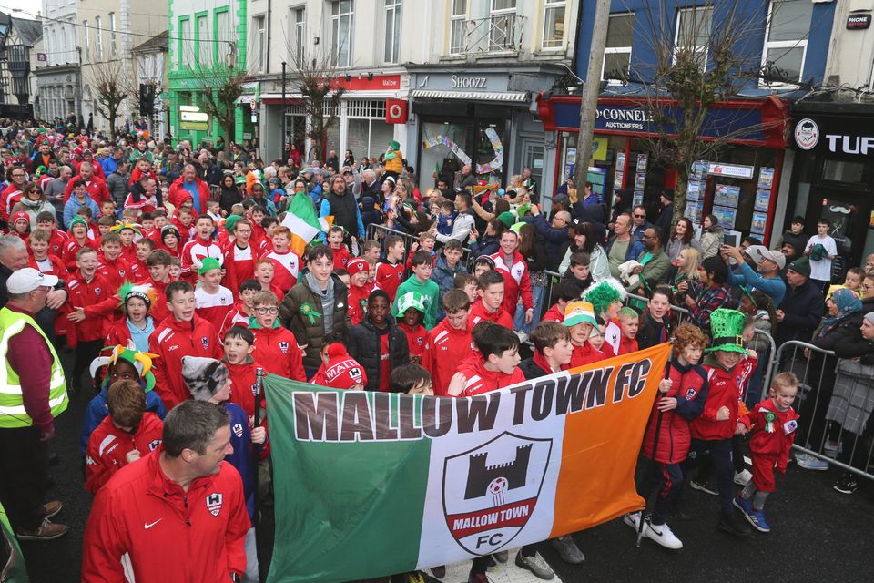 Mallow Town FC took part in the Mallow St. Patrick's Parade. Photo by Sheila Fitzgerald