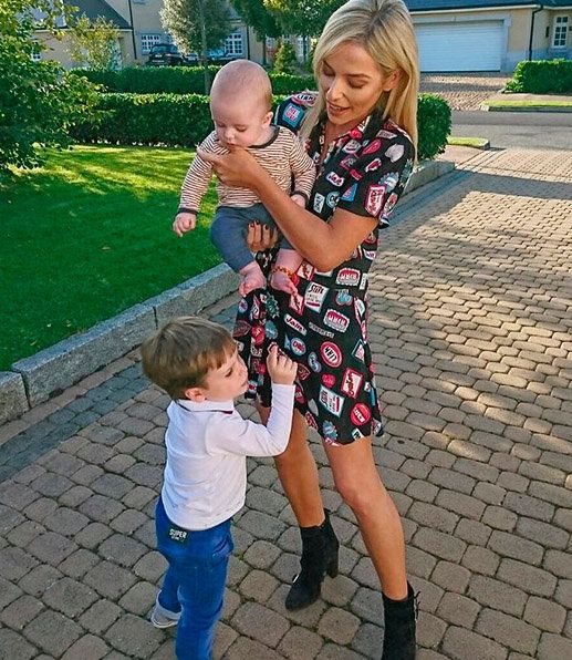 Pippa O'Connor with sons Ollie and Louis