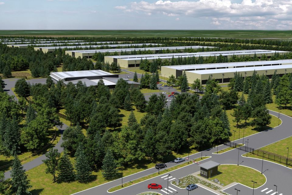 An artist’s impression of the data centre planned for Athenry in Co Galway
