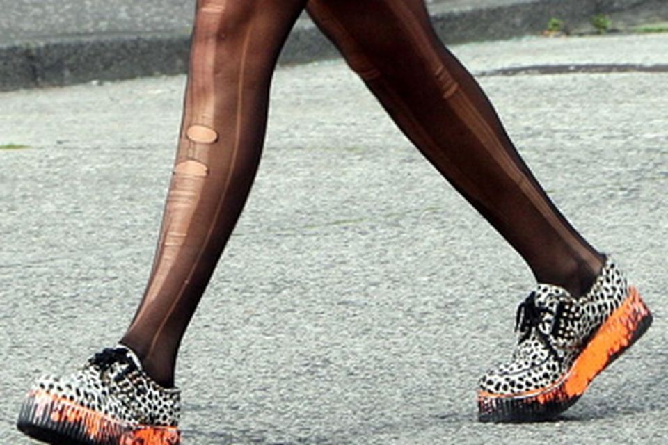 Rihanna: Leopard-Print Stockings!, Rihanna